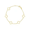The Lovery Fine Jewelry Small Gold Open Clover Bracelet In Gold