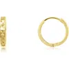 The Lovery Fine Jewelry Sparkle Cut Huggie Hoop Earrings In Gold