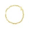 The Lovery Fine Jewelry Square Link Paperclip Bracelet In Gold