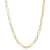 The Lovery Fine Jewelry Square Link Paperclip Chain Necklace In Gold