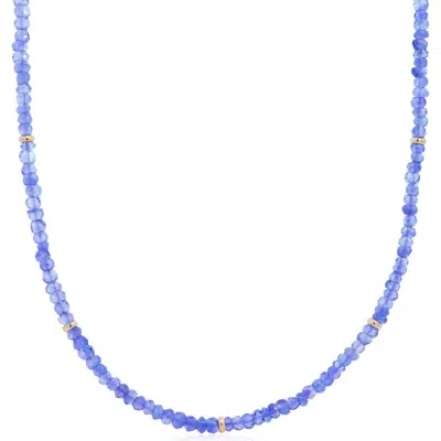 The Lovery Fine Jewelry Tanzanite Bead Necklace In Purple