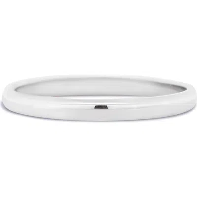 The Lovery Fine Jewelry Thick Classic Gold Band In Silver