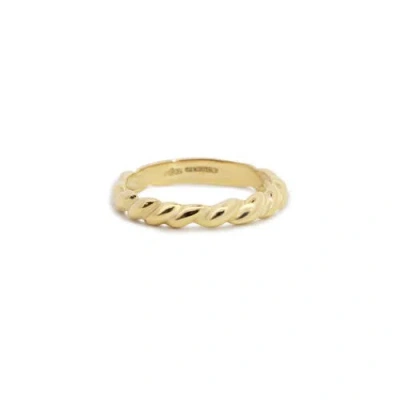 The Lovery Fine Jewelry Thick Twisted Gold Band