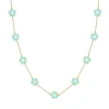 The Lovery Fine Jewelry Turquoise Daisy Necklace In Blue