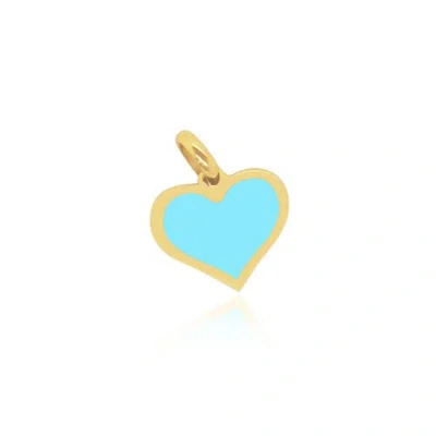 The Lovery Fine Jewelry Turquoise Heart Charm In Gold