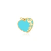 The Lovery Fine Jewelry Turquoise Heart Overlay Charm In Blue