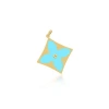 The Lovery Fine Jewelry Turquoise Luxe Flower Charm In Gold