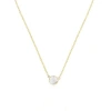The Lovery Fine Jewelry White Topaz Single Bezel Necklace