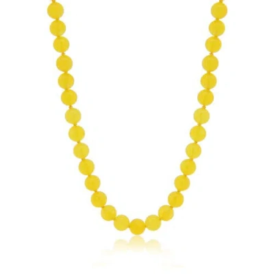 The Lovery Fine Jewelry Yellow Onyx Knotted Bead Necklace