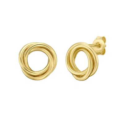 The Lovery Flat Gold Circle Stud Earrings