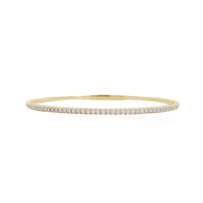 The Lovery Flexible Diamond Tennis Bangle In Multi