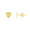 The Lovery Fluted Heart Stud Earrings In Multi