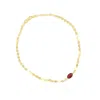 The Lovery Garnet Disco Chain Bracelet