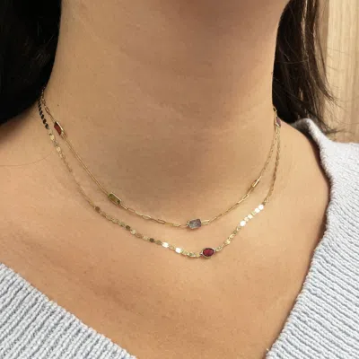 The Lovery Garnet Disco Necklace In Multi