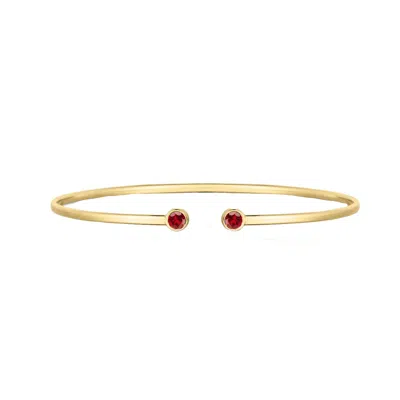 The Lovery Garnet Open Cuff Bangle In Multi