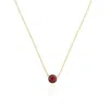 The Lovery Garnet Single Bezel Necklace In Multi