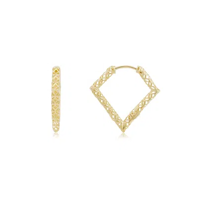 The Lovery Geometric Gold Hoop Earrings