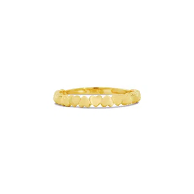 The Lovery Gold Alternating Heart Band