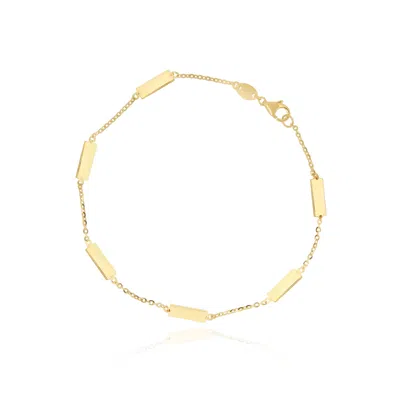 The Lovery Gold Bar Chain Bracelet In Multi