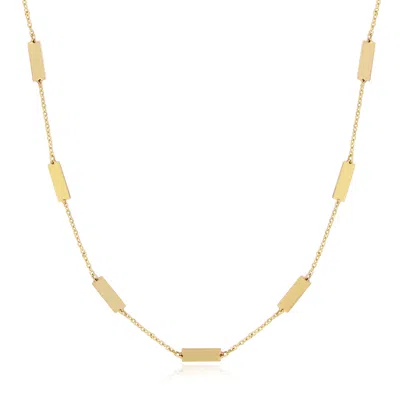 The Lovery Gold Bar Chain Necklace In Multi