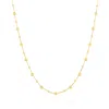 The Lovery Gold Bead Station Chain Necklace In Multi
