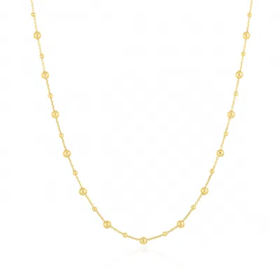 The Lovery Gold Bead Station Chain Necklace In Multi