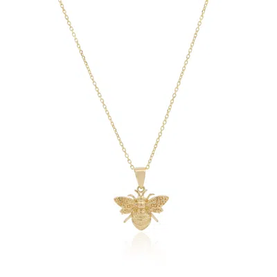 The Lovery Gold Bee Necklace In Multi