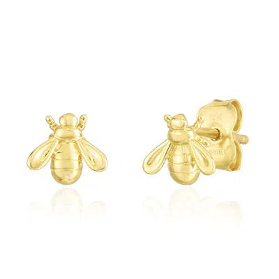The Lovery Gold Bumble Bee Stud Earrings In Multi