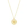 The Lovery Gold Compass Medallion Necklace In Multi