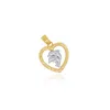 The Lovery Gold Double Dolphin Heart Charm In Gold