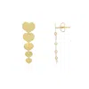 The Lovery Gold Graduating Heart Dangle Earrings In Multi