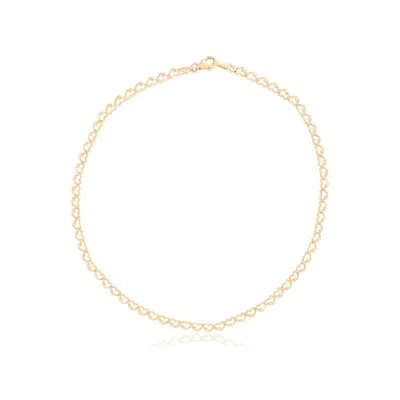 The Lovery Gold Heart Link Bracelet In Multi
