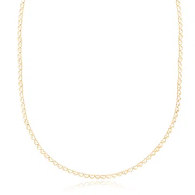 The Lovery Gold Heart Link Necklace In Multi