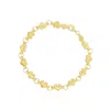 The Lovery Gold Heart Round Link Bracelet In Multi
