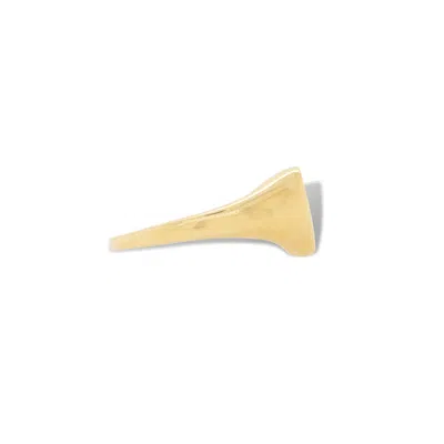 The Lovery Gold Heart Signet Ring In Pink