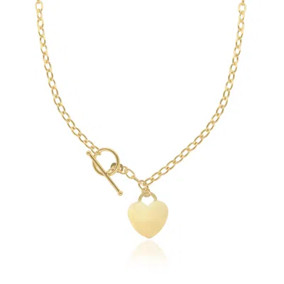 The Lovery Gold Heart Toggle Necklace In Multi