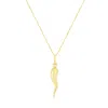 The Lovery Gold Horn Necklace 18 Inches In Multi