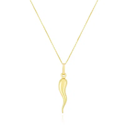 The Lovery Gold Horn Necklace 18 Inches In Multi