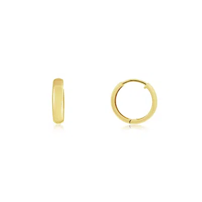 The Lovery Gold Huggie Hoop Earrings 12x2 Millimeters Yellow Gold