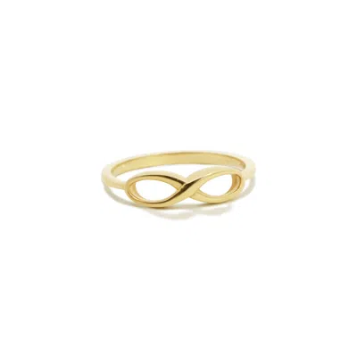 The Lovery Gold Infinity Ring In Pattern