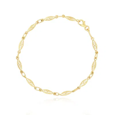 The Lovery Gold Lace Bracelet In Multi