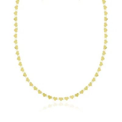 The Lovery Gold Mirrored Heart Necklace In Multi