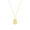 The Lovery Gold Moon Tag Necklace In Multi