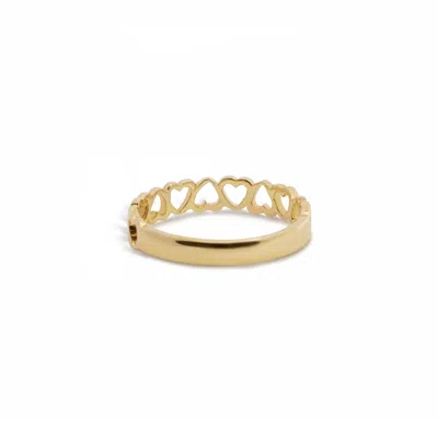 The Lovery Gold Open Heart Band In Multi