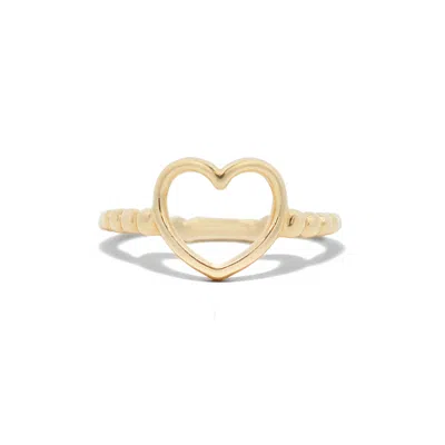 The Lovery Gold Open Heart Ring
