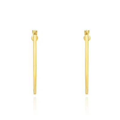 The Lovery Gold Oval Hoop Earrings In Multi