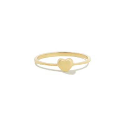 The Lovery Gold Puffy Heart Ring In Purple