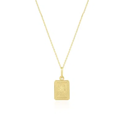 The Lovery Gold Sun Tag Necklace In Multi