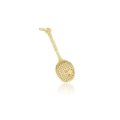 The Lovery Gold Tennis Racket Charm In Multi