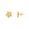 The Lovery Gold Tropical Flower Stud Earrings In Gold